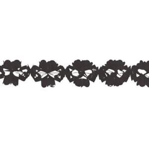 Creative Converting Tissue Garland Party Decor, 6” x 10'‎ Long, Black